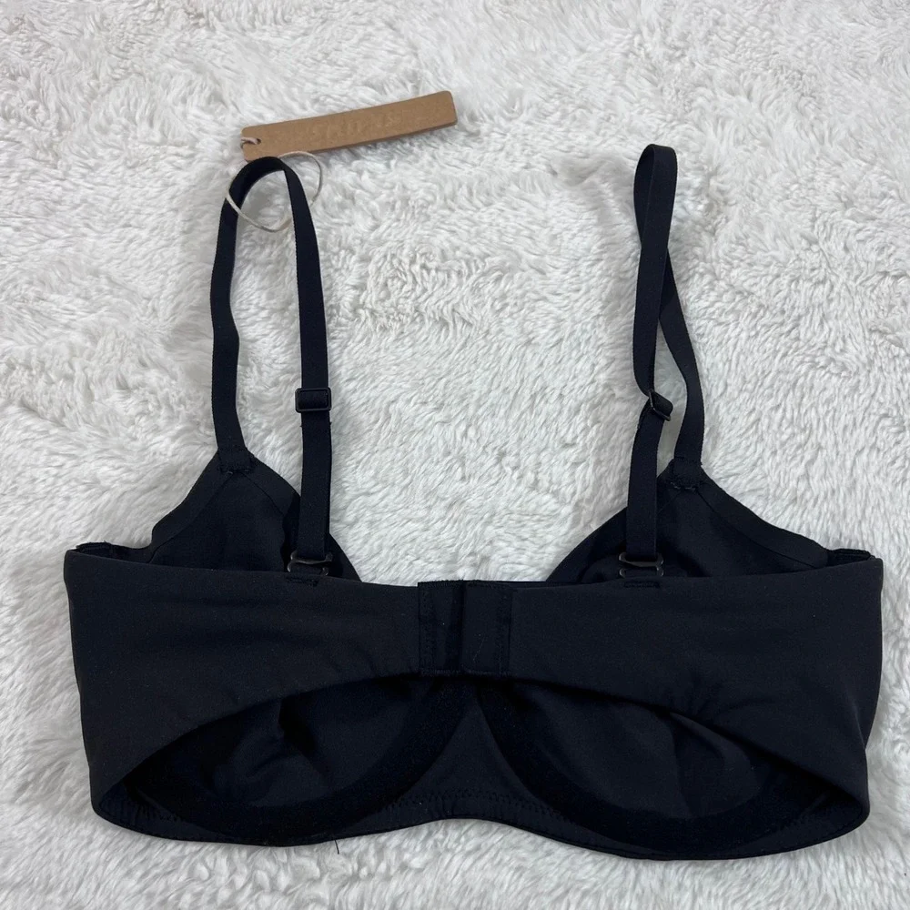 SKIMS‎ Fits Everybody Unlined Underwire Bra Onyx Black BR-UWR-2293 32C NEW - Picture 4 of 10